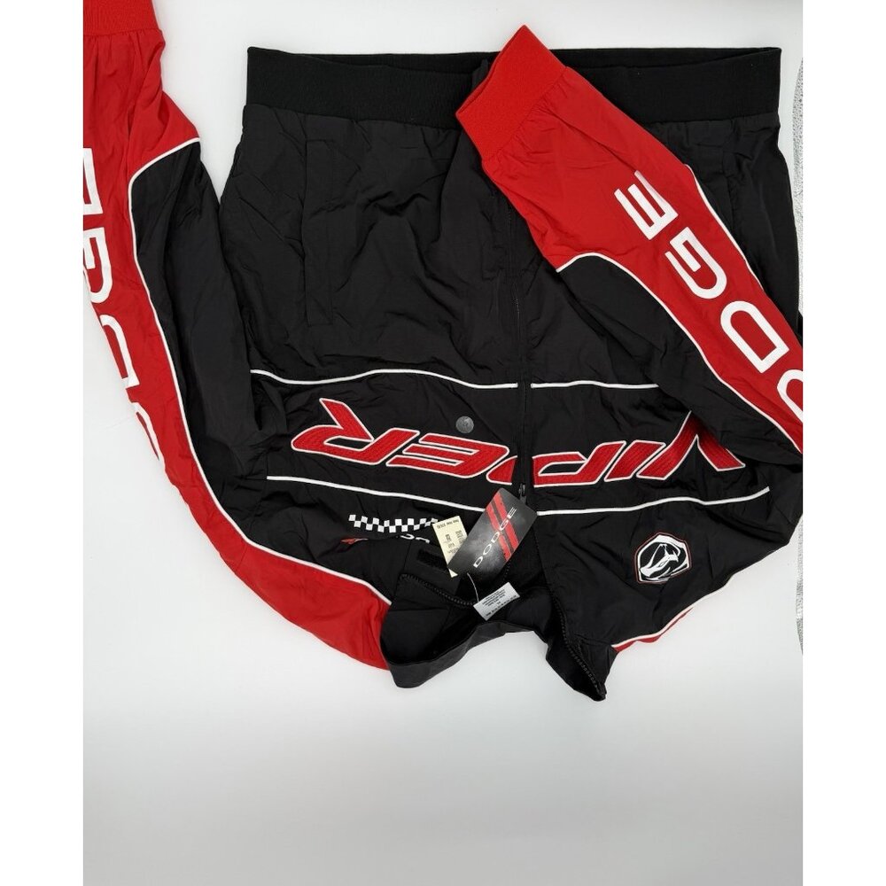 Dodge Racing‎ Windbreaker Jacket XL Men's Black Red White Colorblock
